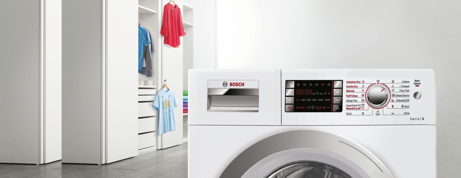 Làm quen máy giặt Bosch của bạn khi mới mua