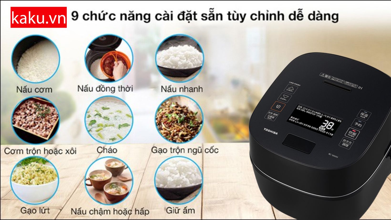 RC-18VXV Đa dạng mọi chế độ nấu